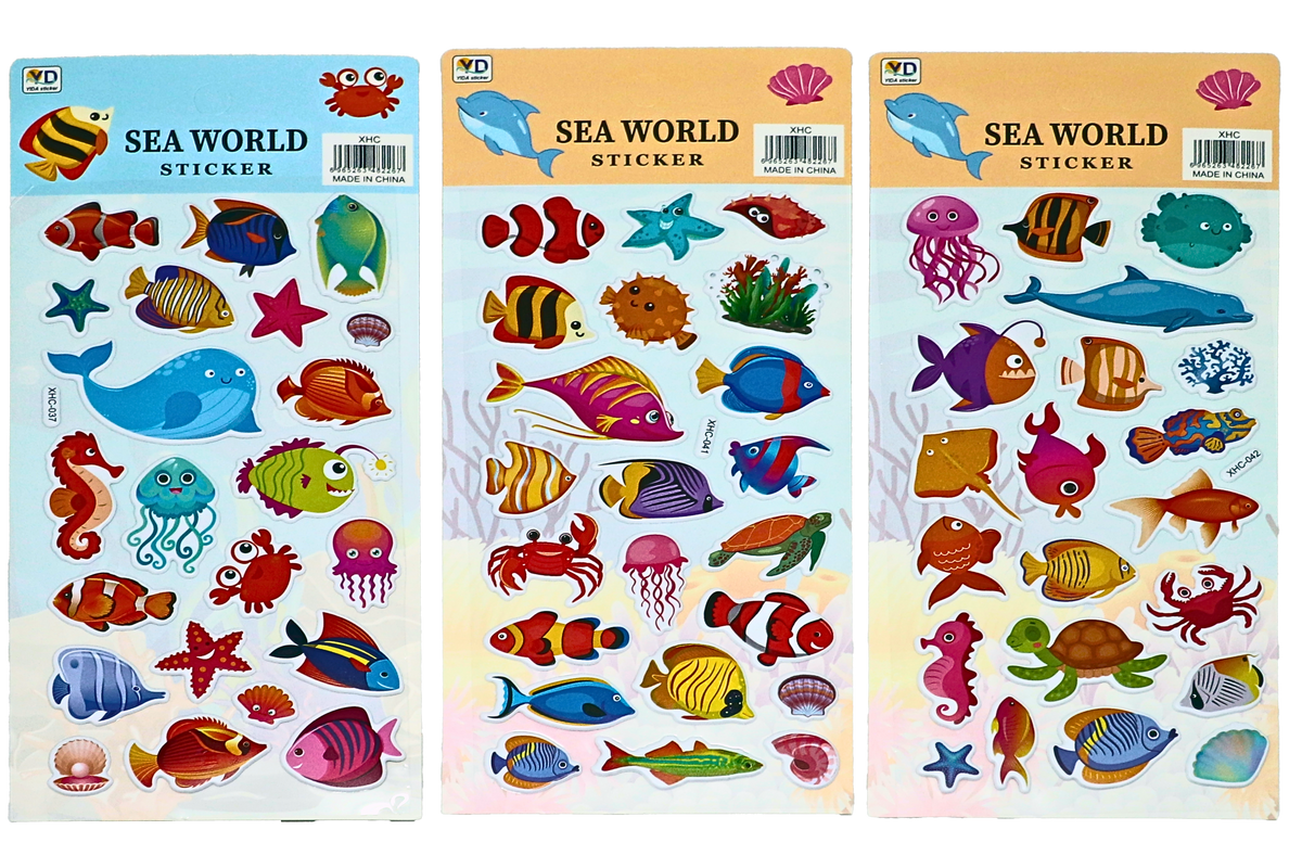 Underwater Animals Design 3D Stickers