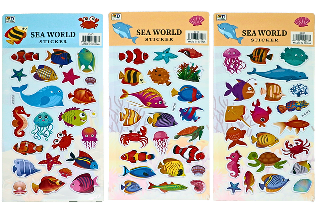 Underwater Animals Design 3D Stickers