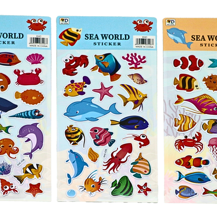 Underwater Animals Design 3D Stickers