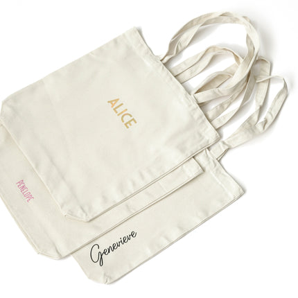 Cotton Canvas Tote Bag (Name Printing)