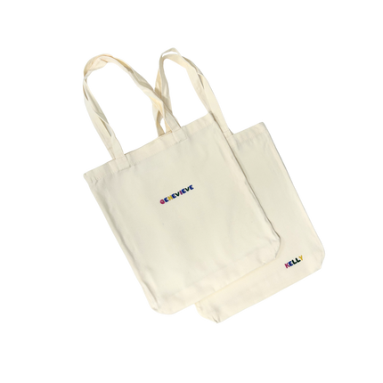 Cotton Canvas Tote Bag (Name Printing)