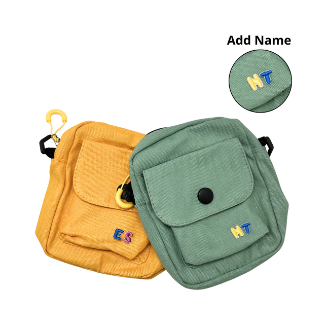 Small Canvas Messenger Bag (Name Printing)