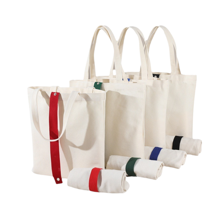 Folding Canvas Bag with Ribbon (Deliver in 4-6 weeks)