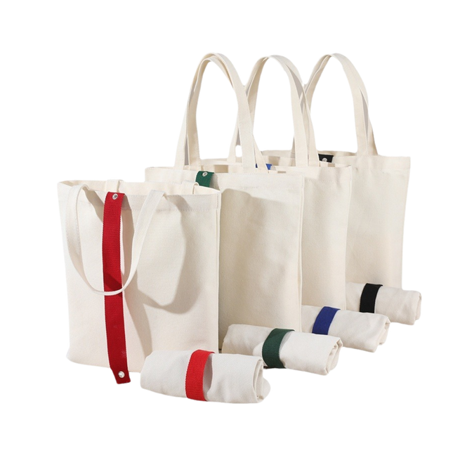 Folding Canvas Bag with Ribbon (Deliver in 4-6 weeks)