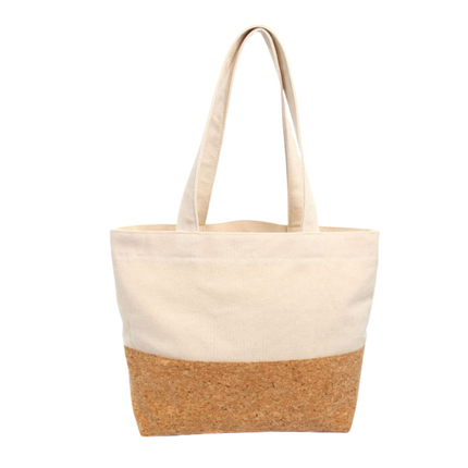 Cork Stitching Canvas Tote Bag (Deliver in 4-6 weeks)