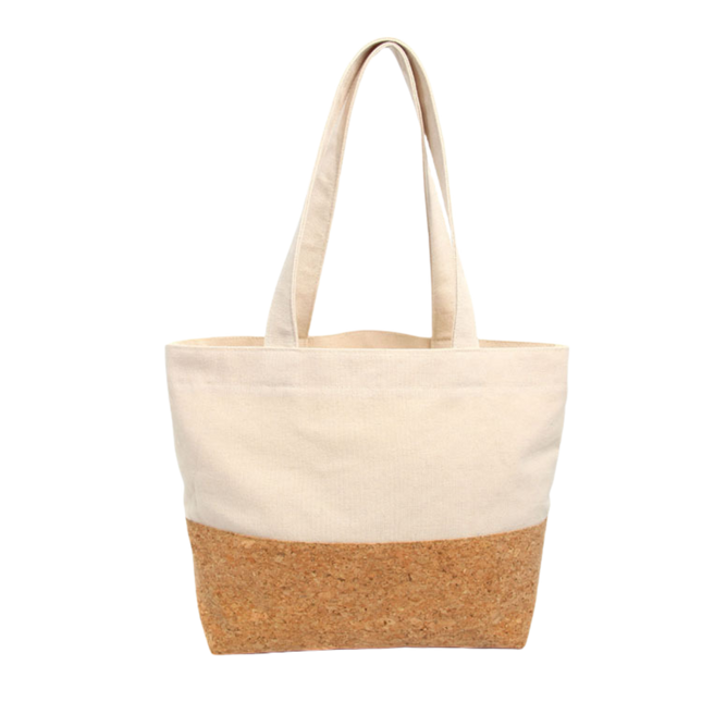 Cork Stitching Canvas Tote Bag (Deliver in 4-6 weeks)