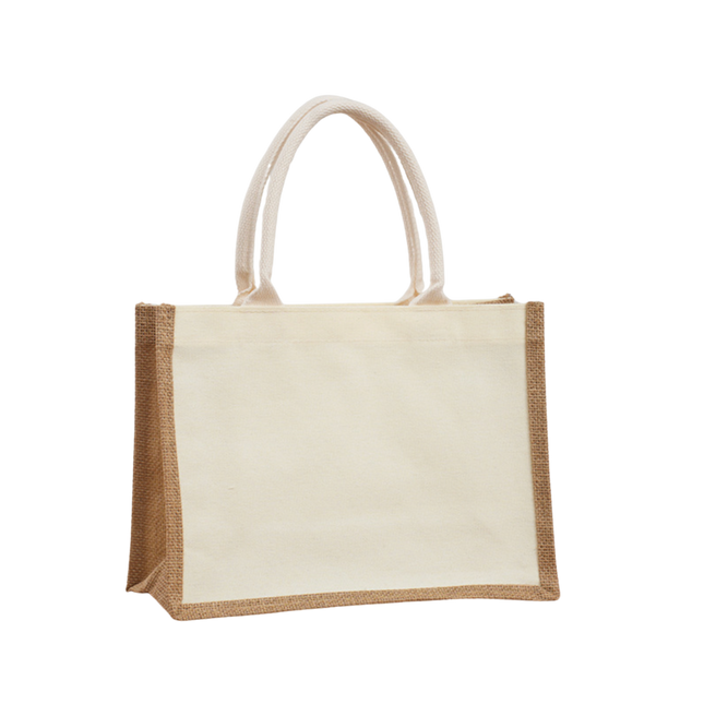 Jute Stitching Tote Bag (Deliver in 4-6 weeks)