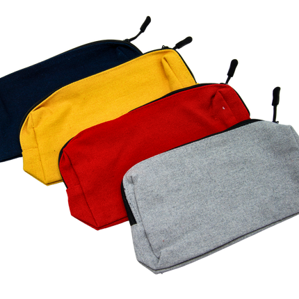 Rectangular Zippered Canvas Pencil Case