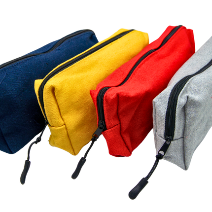 Rectangular Zippered Canvas Pencil Case