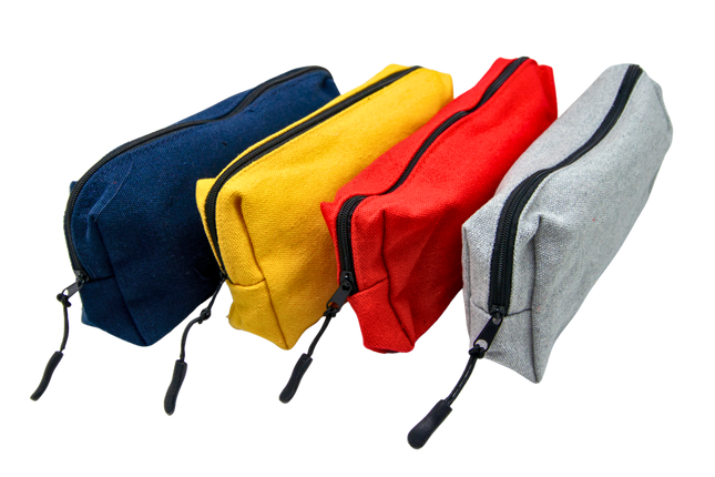 Rectangular Zippered Canvas Pencil Case