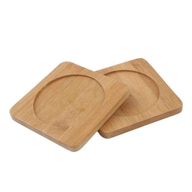 Square Base Bamboo Coasters (Deliver in 4-6 weeks)
