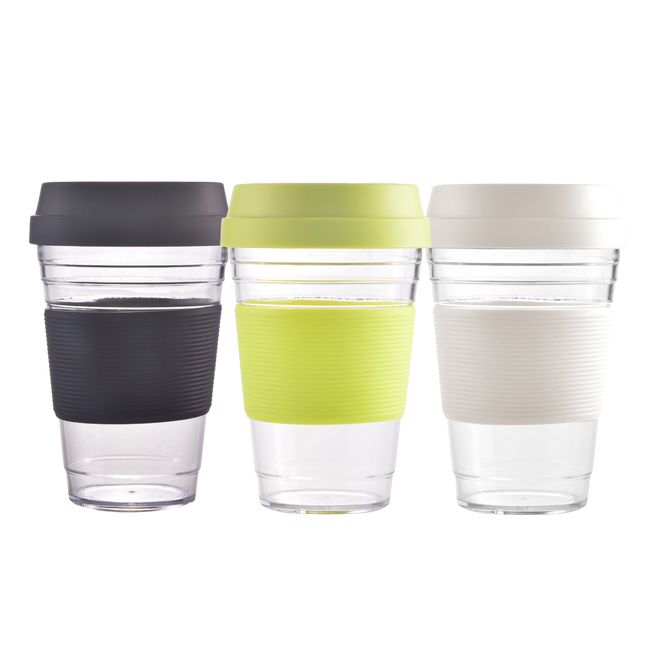 Reusable Plastic Cup with Silicone Grip (Deliver In 4-6 weeks)
