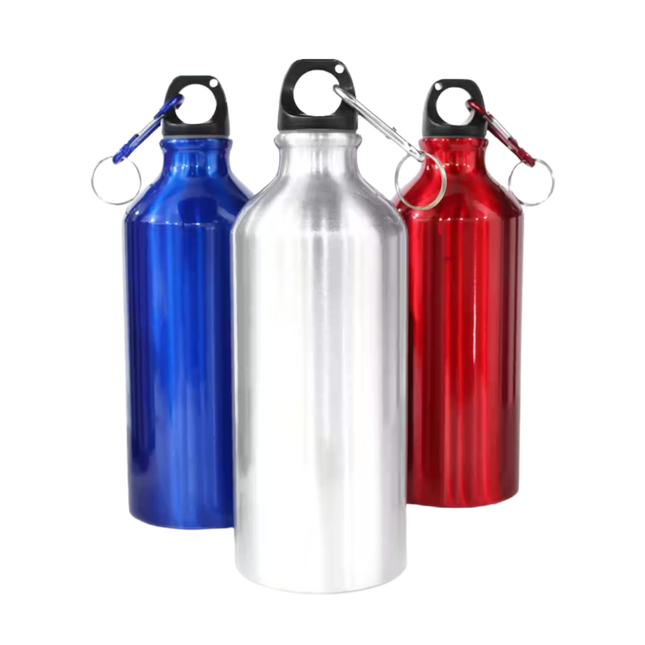 Aluminum Sports Bottle w/ Carabiner (Deliver In 4-6 weeks)