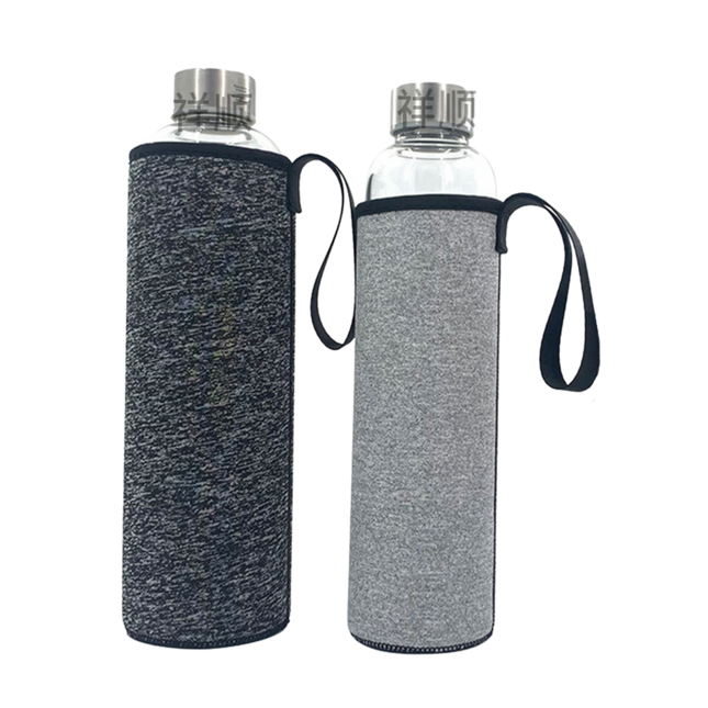 Glass Water Bottle w/ Sleeve (Deliver In 4-6 weeks)