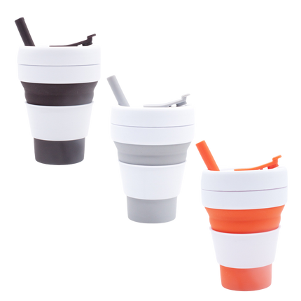 Collapsible Mug with Straw (Deliver In 4-6 weeks)