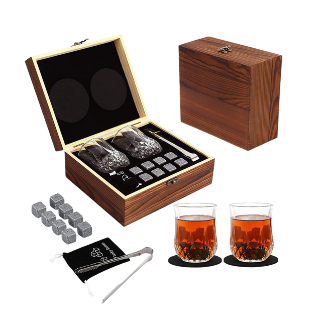 Wooden Whiskey Set Box (Deliver In 4-6 weeks)