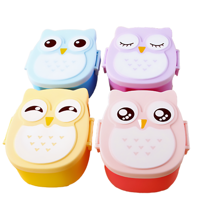 Owl Lunch Box with Cutlery Set