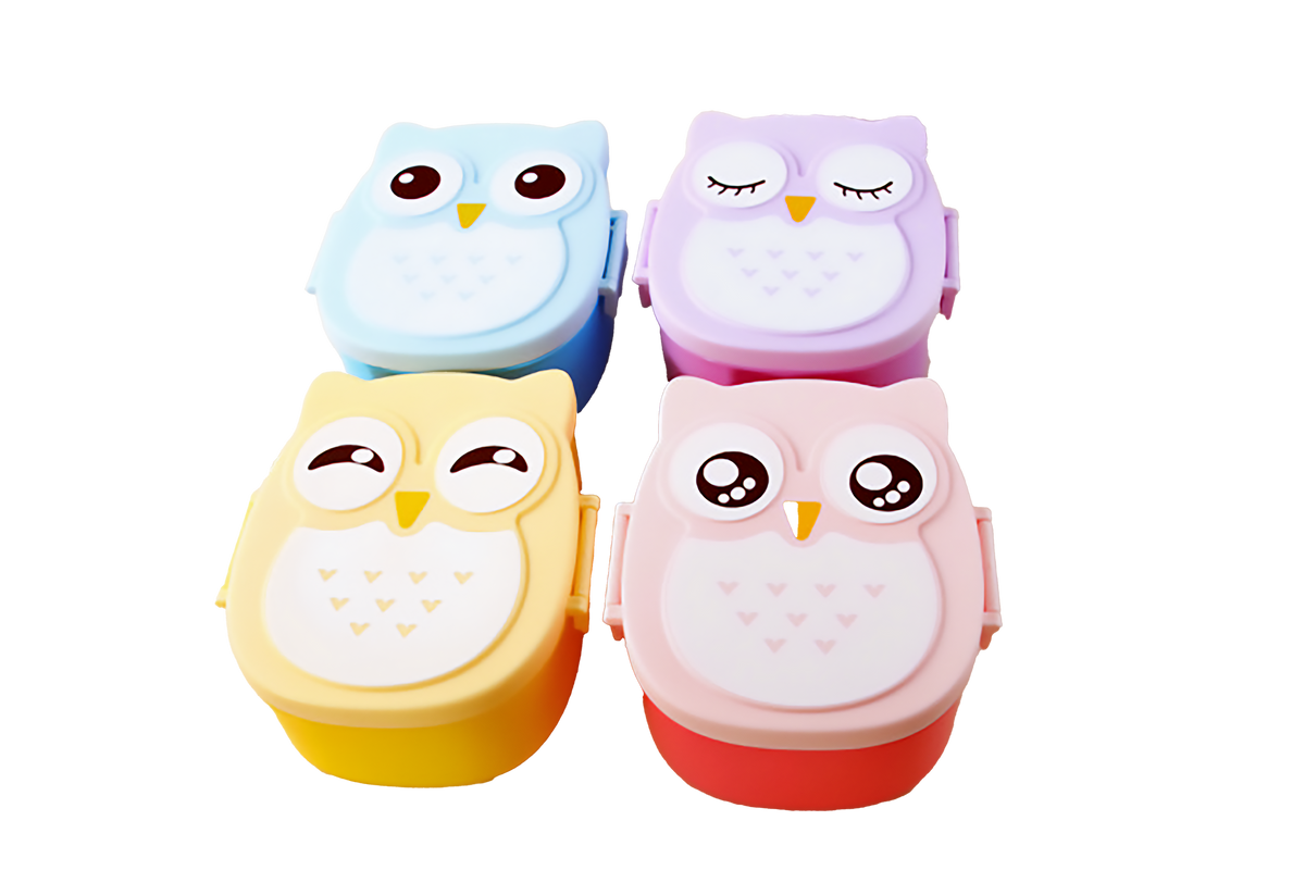 Owl Lunch Box with Cutlery Set