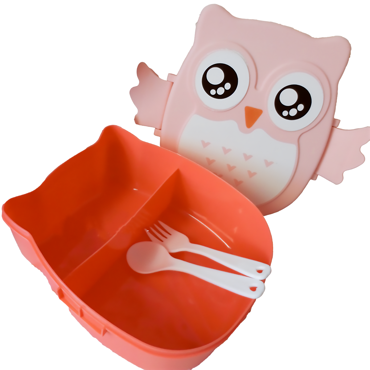 Owl Lunch Box with Cutlery Set