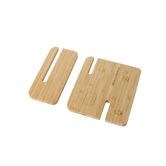 3-in-1 Multifunctional Bamboo Wireless Charger (Deliver in 4-6 weeks)