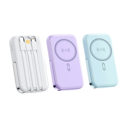 Magnetic Wireless Power Bank w/ Built-in Cable (Deliver In 4-6 weeks)