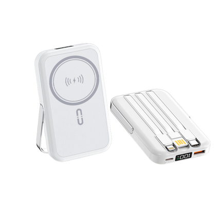 Magnetic Wireless Power Bank w/ Built-in Cable (Deliver In 4-6 weeks)