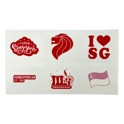 Singapore Theme Tattoo Sticker