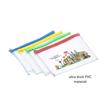 Singapore Theme A5 Ultra Thick Transparent Zip Case