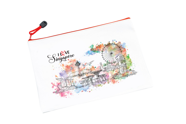 Singapore Theme A5 PU Zip Case