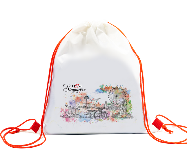 Singapore Theme Drawstring Nylon Sports Bag (CCA Bag)