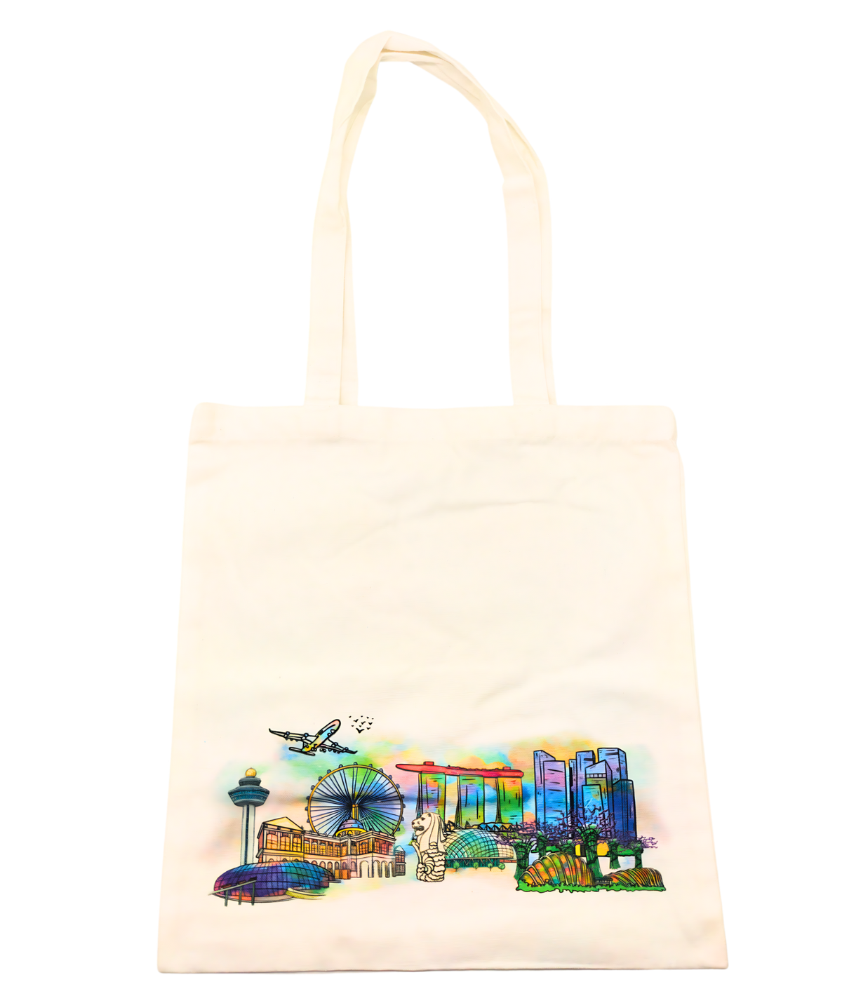 Singapore Theme Premium Cotton Tote Bag One Dollar Only