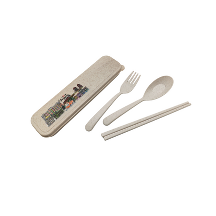 Singapore Theme Eco-Friendly Cutlery Set