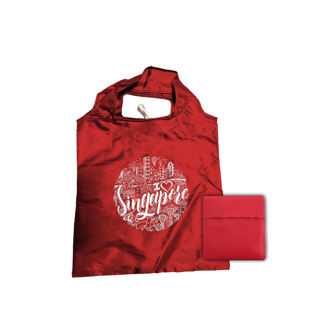 Singapore Theme Foldable Tote Bag