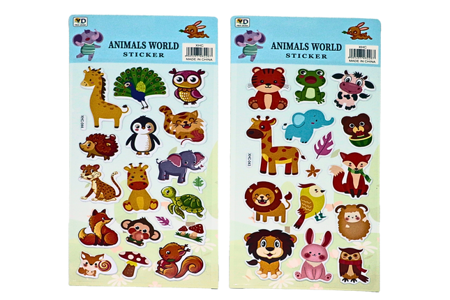 Cute Animals Theme 3D Stickers