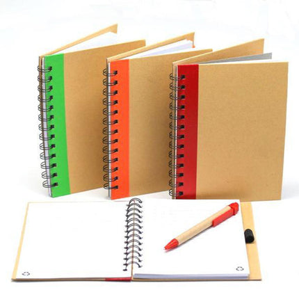 Ring Bound Recycled Notebook with Pen (Name Printing)