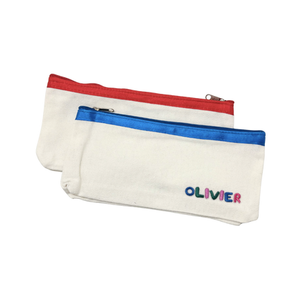 Premium Canvas Fabric Pencil Case (Name Printing)