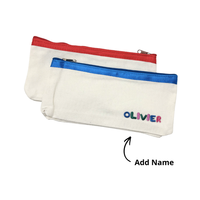 Premium Canvas Fabric Pencil Case (Name Printing)