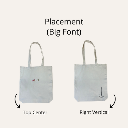 Cotton Canvas Tote Bag (Name Printing)