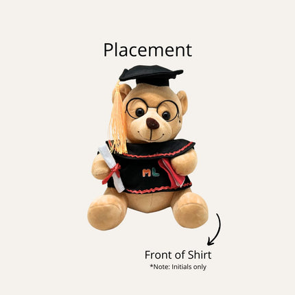 23cm Graduation Teddy Bear (Name Printing)