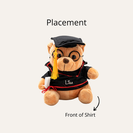 23cm Graduation Teddy Bear (Name Printing)