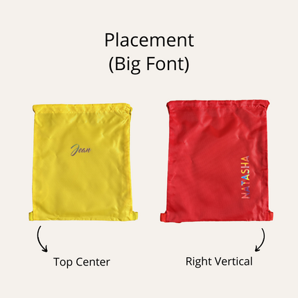Drawstring Nylon CCA Sports Bag (Name Printing)