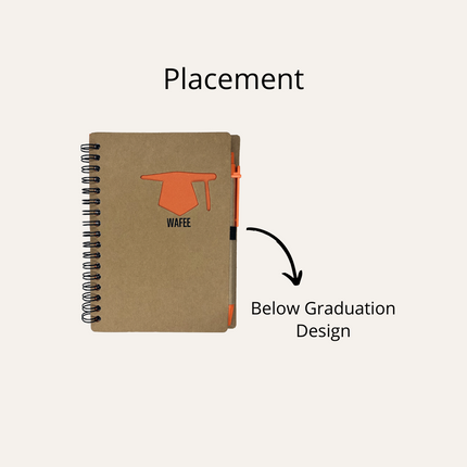Graduation Design Notebook with Pen (Name Printing)