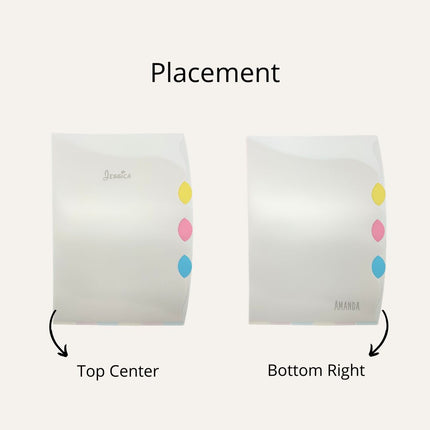 4 Compartment L Shaped Plastic Folder (Name Printing)
