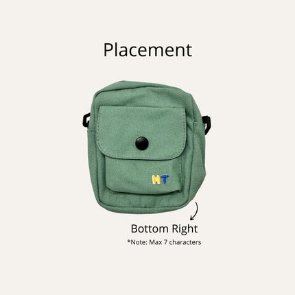 Small Canvas Messenger Bag (Name Printing)