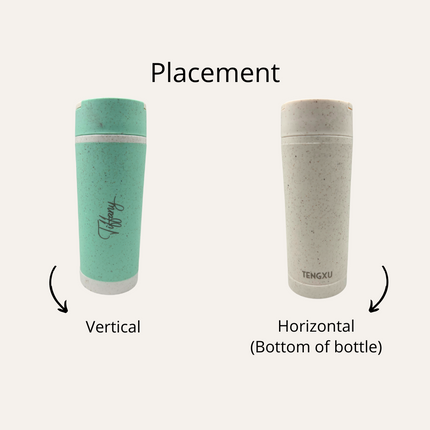 Double Wall Wheat Fibre Bottle with Handle (Name Printing)