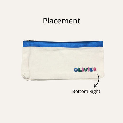 Premium Canvas Fabric Pencil Case (Name Printing)