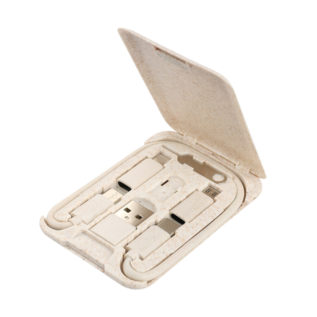 2-in-1 Wheat Phone Stand with Cable (Deliver in 4-6 weeks)