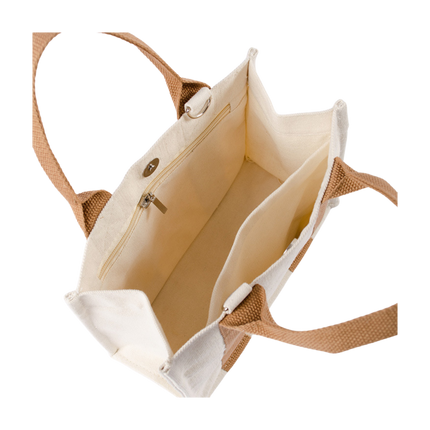 Cotton Canvas Crossbody Tote Bag