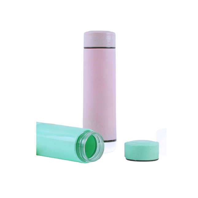 Double Walled Wheat Fibre and Glass Bottle (Deliver in 4-6 weeks)
