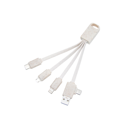 4-in-1 Wheat Straw Charging Cable (Deliver in 4-6 weeks)